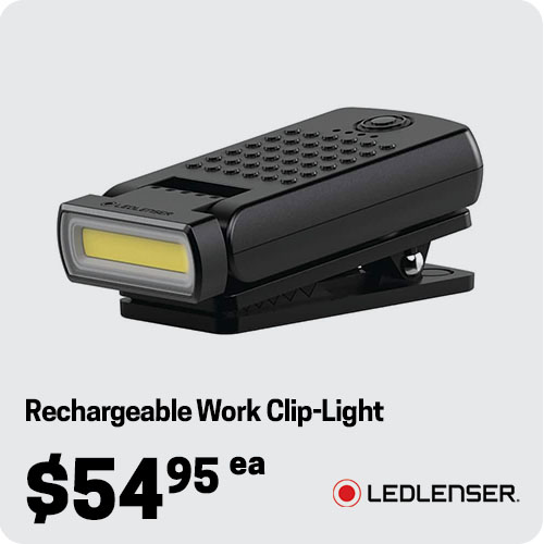 Ledlenser ZL502810 Work Clip-Light - Rechargeable - Ultra-Compact - Powerful - W1R - 220lm